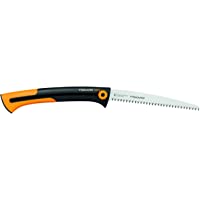 Fiskars Sierra larga retráctil- Para madera verde- Cuchilla: 25-5 cm- Negro-Naranja- SW75- 1000614